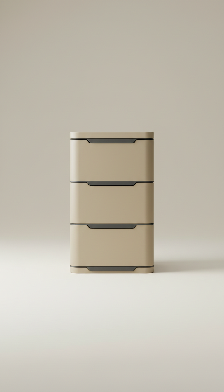 Modular Stacking Bin With Soft-Touch Finish