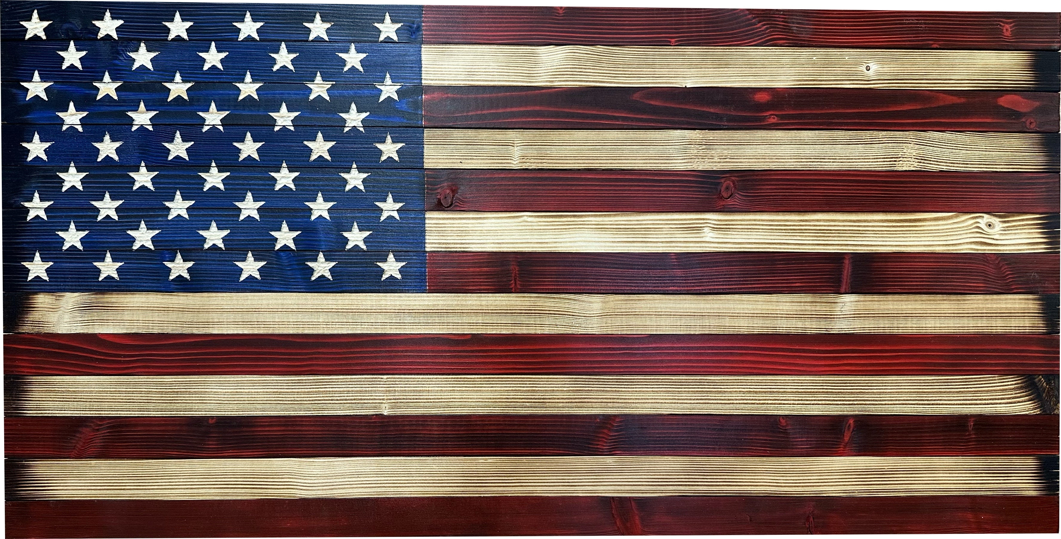 Large American Flag Hidden Gun Cabinet with Magnetic Lock – Quick Access Concealed Wall Safe for Rifles, Shotguns & Handguns
