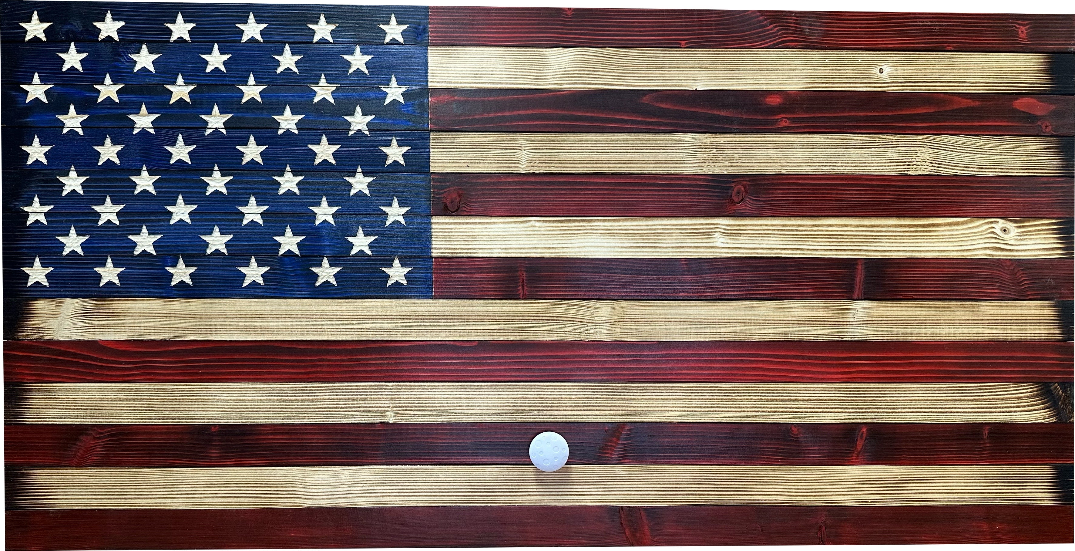 Large American Flag Hidden Gun Cabinet with Magnetic Lock – Quick Access Concealed Wall Safe for Rifles, Shotguns & Handguns
