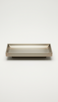 Brushed Metal Entryway Tray With Felt Liner